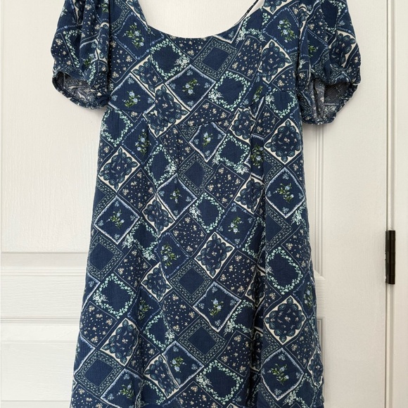 Altar'd State Blue Puff Sleeve Sundress - Picture 3 of 8